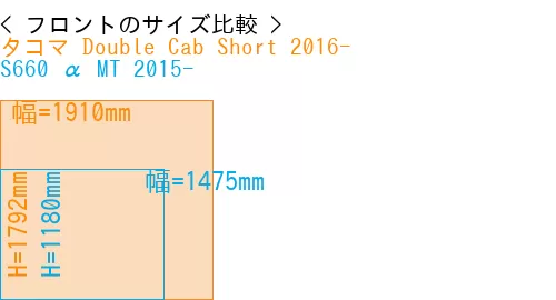 #タコマ Double Cab Short 2016- + S660 α MT 2015-